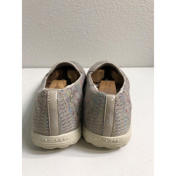 Skechers Relaxed Fit Shoes Womens Size 11 Taupe Slip On Memory Foam Comfort - Picture 4 of 12